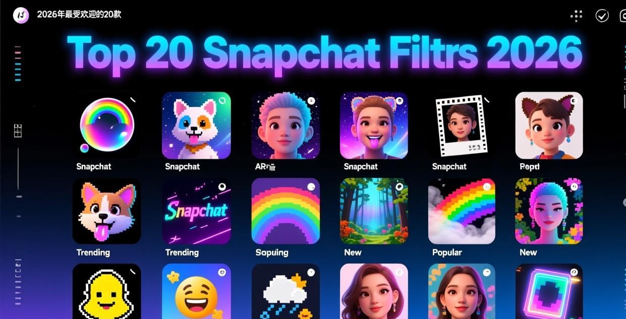 Snapchat 热门滤镜推荐（2026 最新 TOP 20 排行）