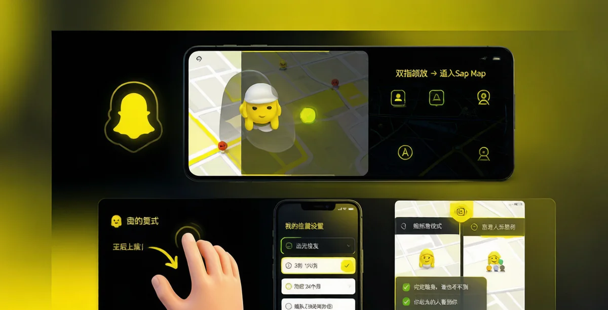 Snapchat双指缩放进入Snap Map手势操作