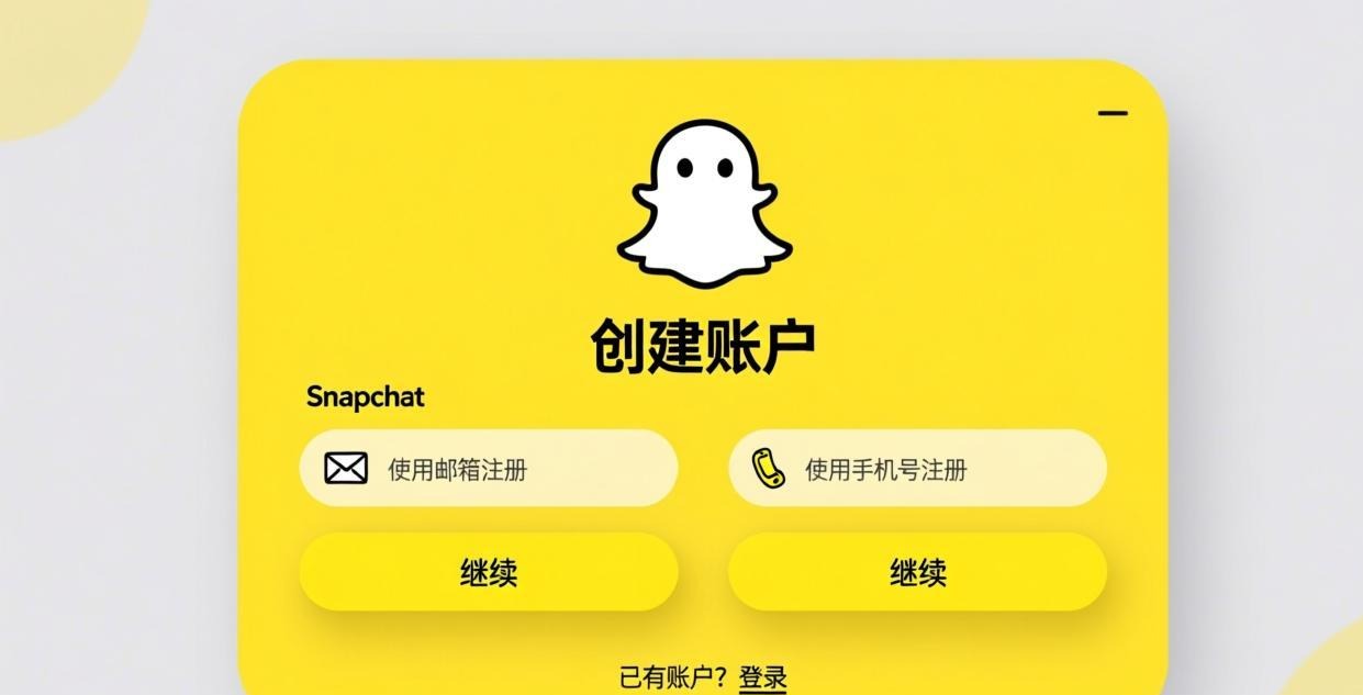 Snapchat 注册界面